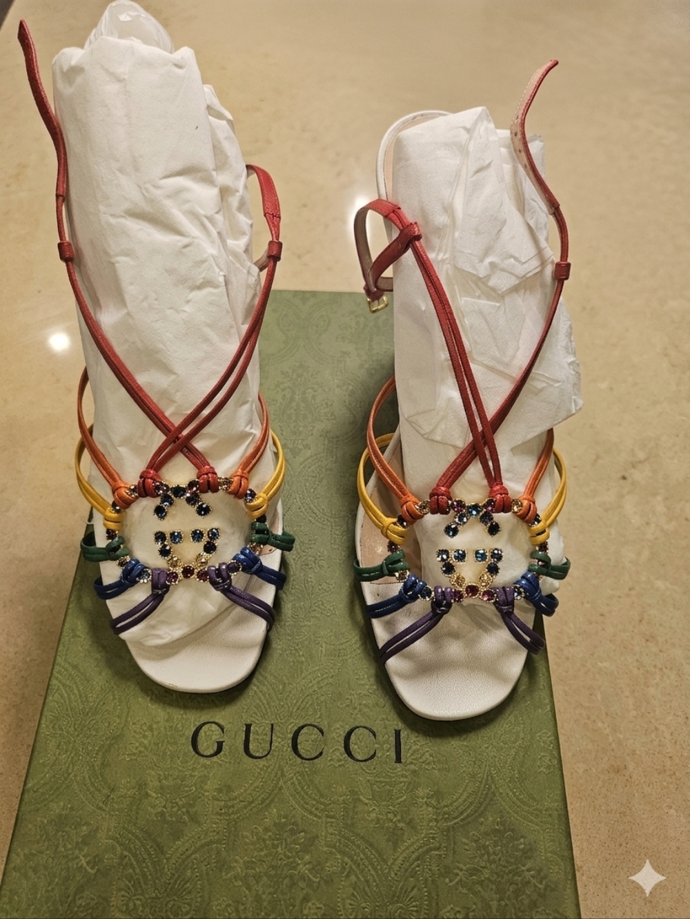 ​Gucci Rainbow Crystal GG Sandals – Like New! - Picture 4 of 4